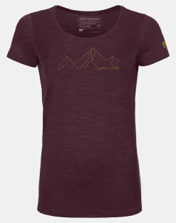 ORTOVOX T-Shirts & Longsleeves^150 COOL MOUNTAIN FACE TS W darkwineblend