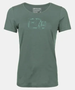 ORTOVOX T-Shirts & Longsleeves^120 COOL TEC LEAF LOGO TS W arcticgrey