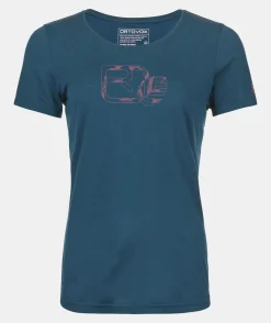 ORTOVOX T-Shirts & Longsleeves^120 COOL TEC LEAF LOGO TS W petrolblue