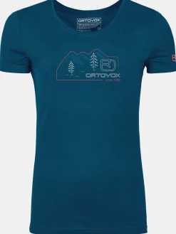 ORTOVOX T-Shirts & Longsleeves^140 COOL VINTAGE BADGE TS W petrolblue