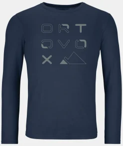 ORTOVOX T-Shirts & Longsleeves^185 MERINO BRAND OUTLINE LS M deepocean