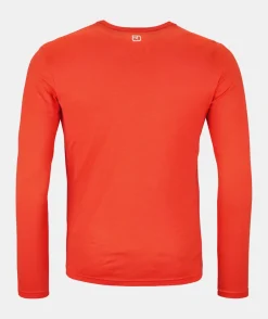 ORTOVOX T-Shirts & Longsleeves^185 MERINO BRAND OUTLINE LS M hotorange
