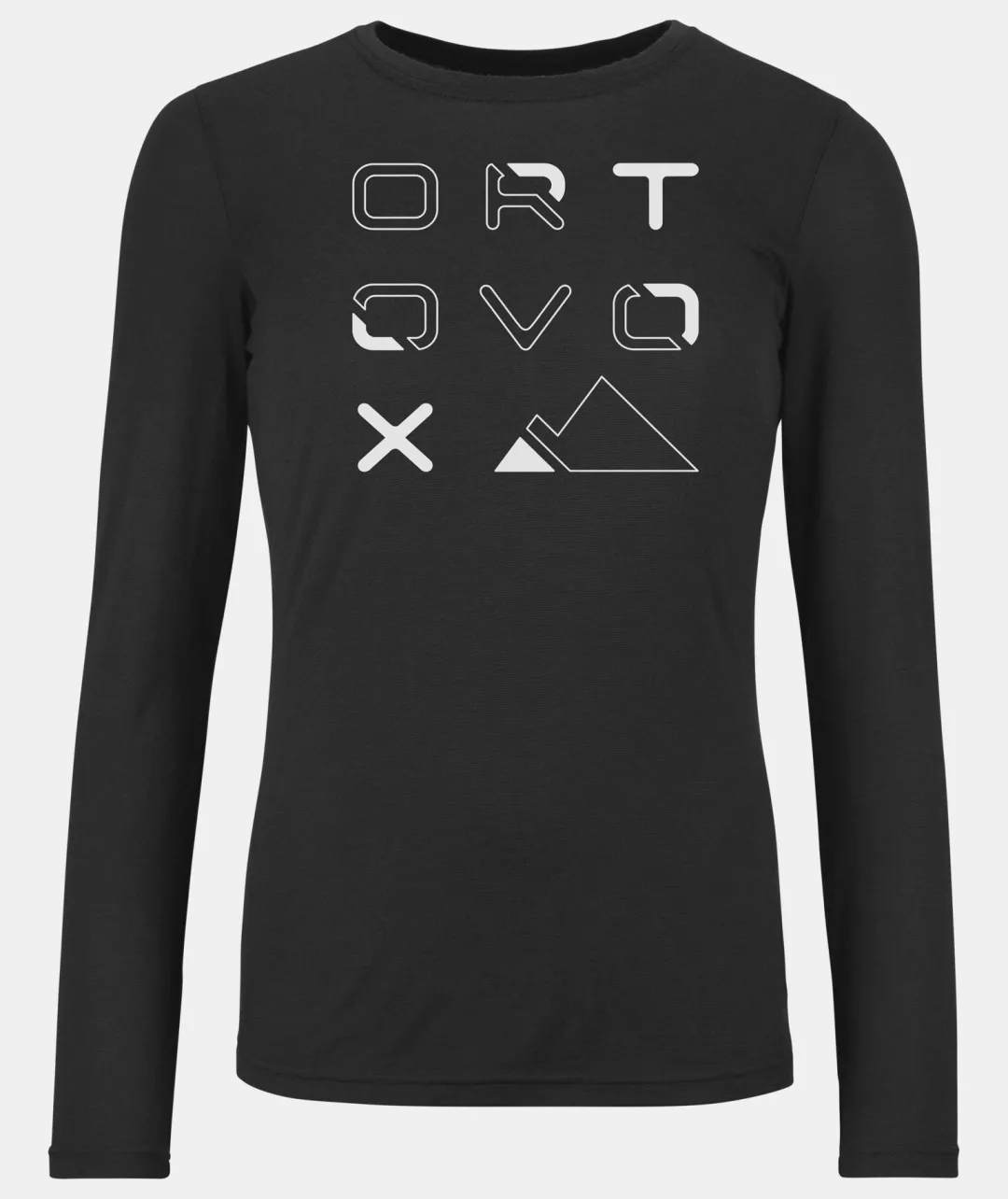ORTOVOX T-Shirts & Longsleeves^185 MERINO BRAND OUTLINE LS W blackraven