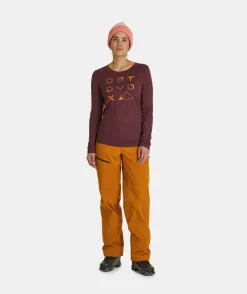 ORTOVOX T-Shirts & Longsleeves^185 MERINO BRAND OUTLINE LS W blackraven
