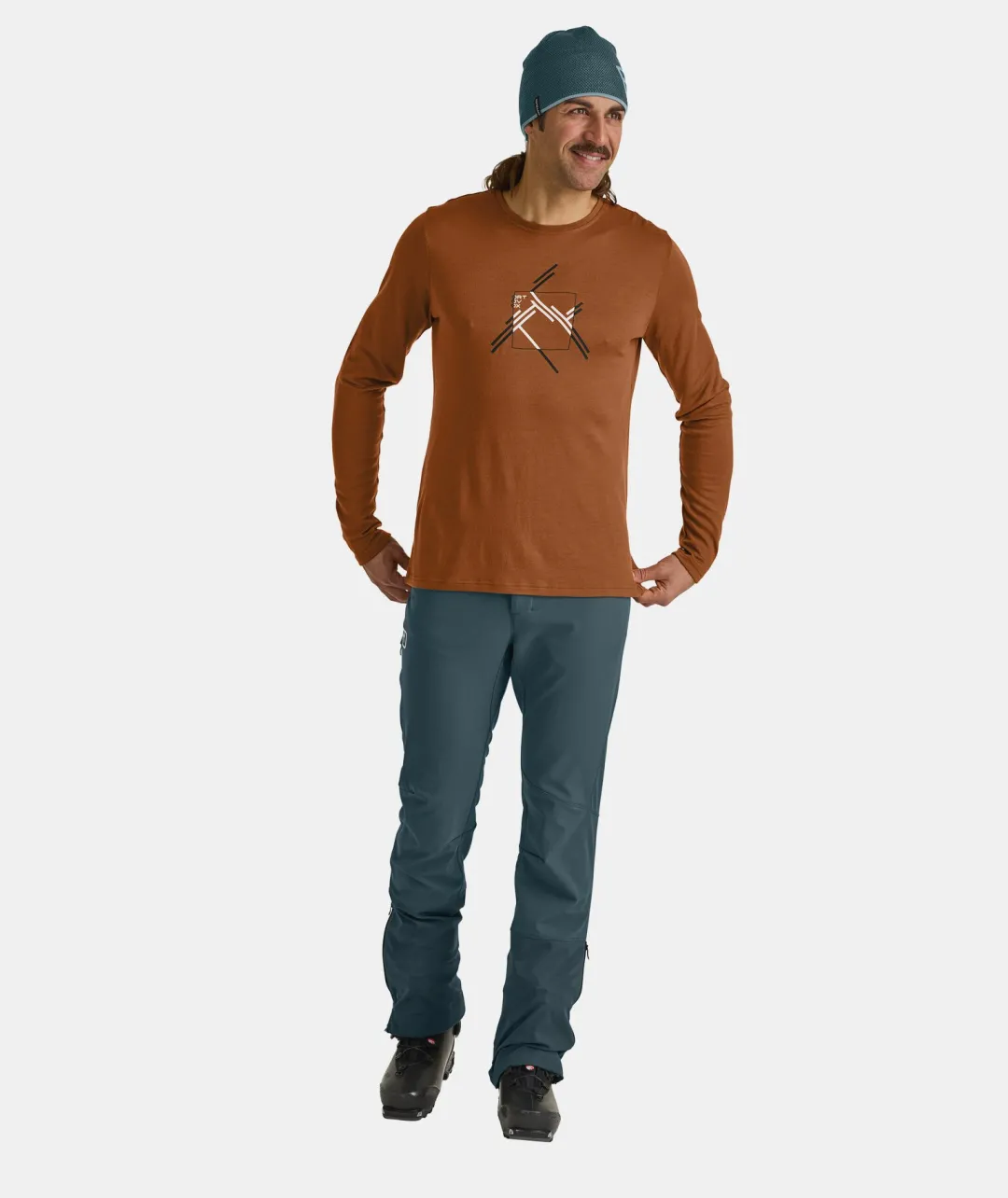 ORTOVOX T-Shirts & Longsleeves^185 MERINO MTN CUTOUT LS M bristlebrown