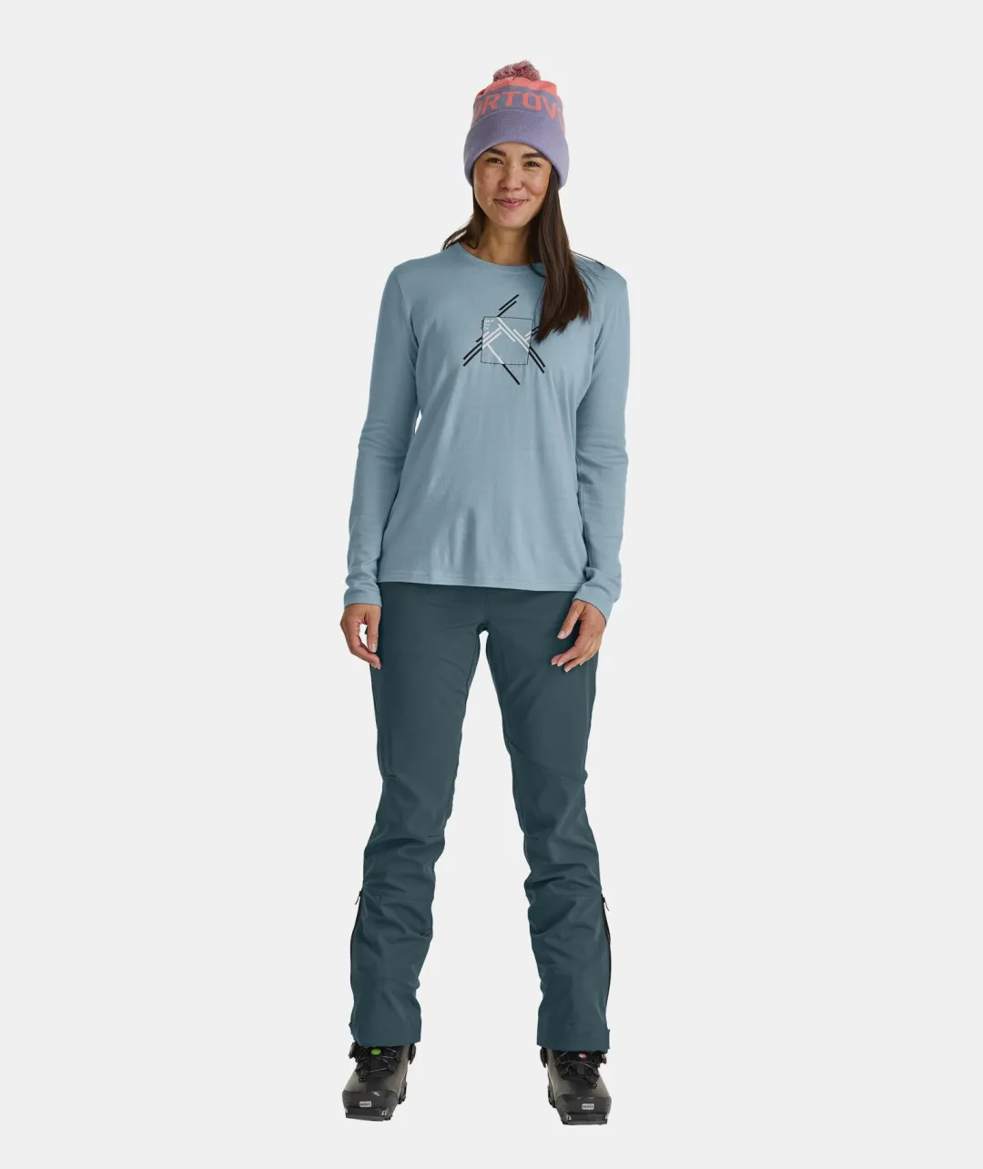 ORTOVOX T-Shirts & Longsleeves^185 MERINO MTN CUTOUT LS W glaciergrey