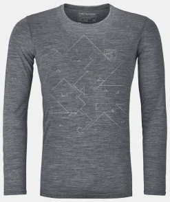 ORTOVOX T-Shirts & Longsleeves^185 MERINO TANGRAM LS M greyblend