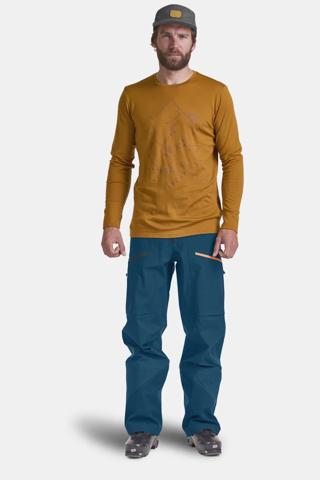 ORTOVOX T-Shirts & Longsleeves^185 MERINO TANGRAM LS M greyblend