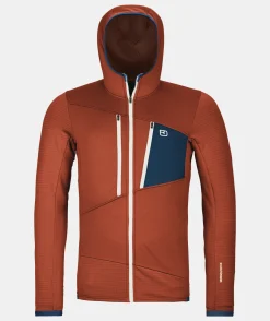ORTOVOX Hoodies & Fleece-Jacken^FLEECE GRID HOODY M clayorange