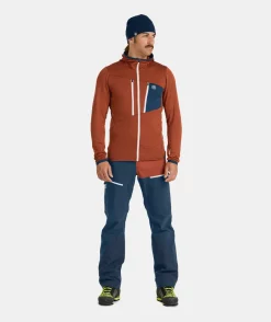 ORTOVOX Hoodies & Fleece-Jacken^FLEECE GRID HOODY M clayorange