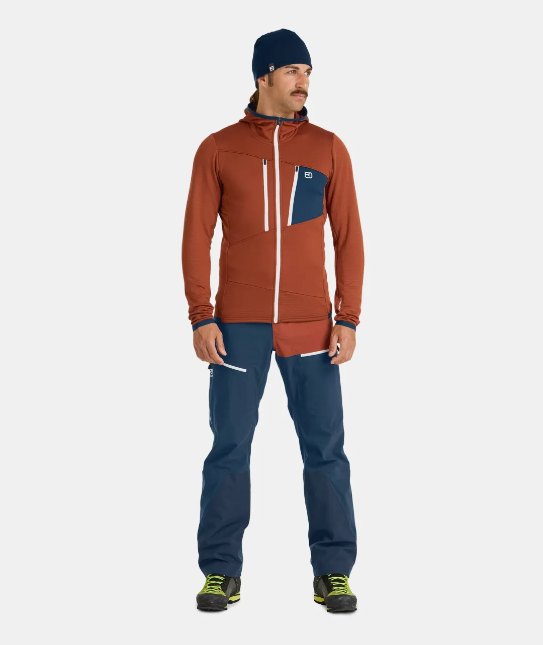 ORTOVOX Hoodies & Fleece-Jacken^FLEECE GRID HOODY M mountainblue