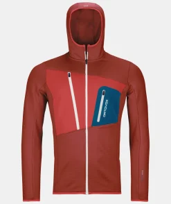 ORTOVOX Hoodies & Fleece-Jacken^FLEECE GRID HOODY M clayorange