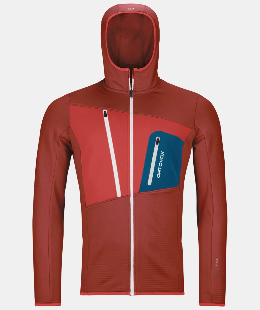 ORTOVOX Hoodies & Fleece-Jacken^FLEECE GRID HOODY M clayorange