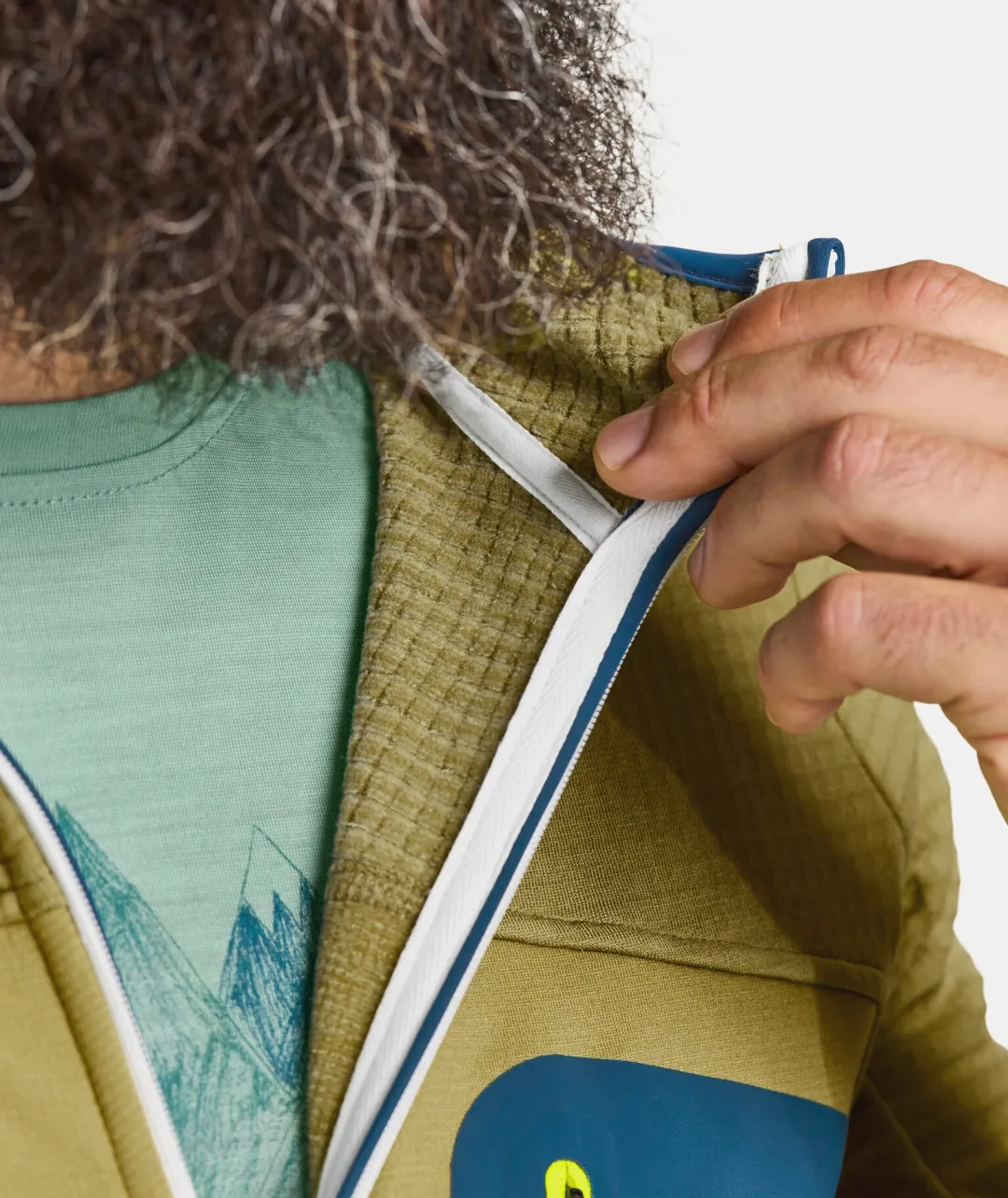 ORTOVOX Hoodies & Fleece-Jacken^FLEECE GRID HOODY M clayorange