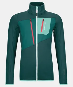 ORTOVOX Hoodies & Fleece-Jacken^FLEECE GRID JACKET W darkpacific