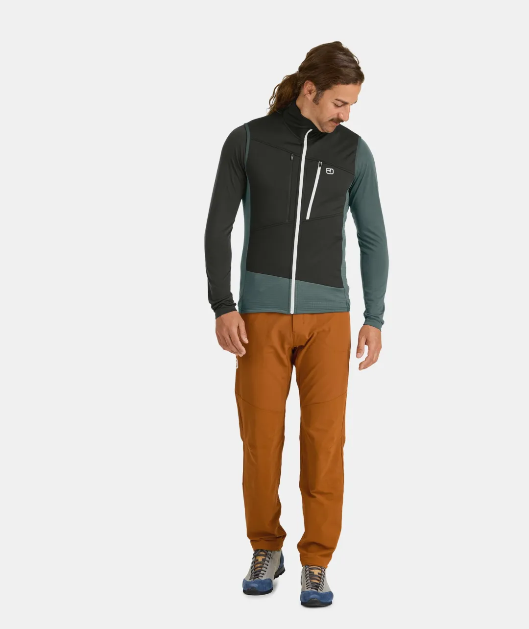 ORTOVOX Jacken & Westen^FLEECE GRID VEST M clayorange