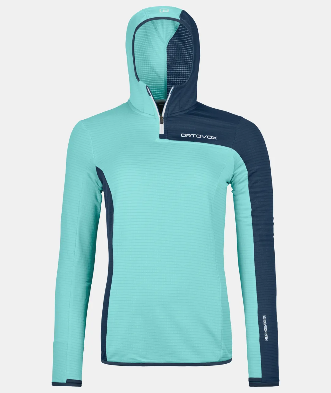 ORTOVOX Hoodies & Fleece-Jacken^FLEECE LIGHT GRID ZN HOODY W icewaterfall