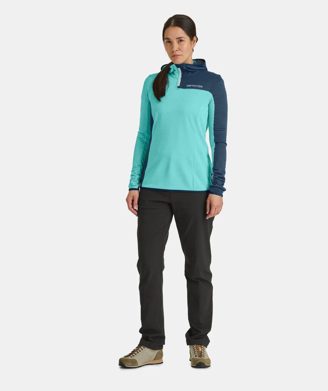 ORTOVOX Hoodies & Fleece-Jacken^FLEECE LIGHT GRID ZN HOODY W icewaterfall