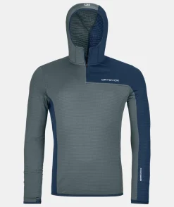 ORTOVOX Hoodies & Fleece-Jacken^FLEECE LIGHT GRID ZN HOODY M darkarcticgrey