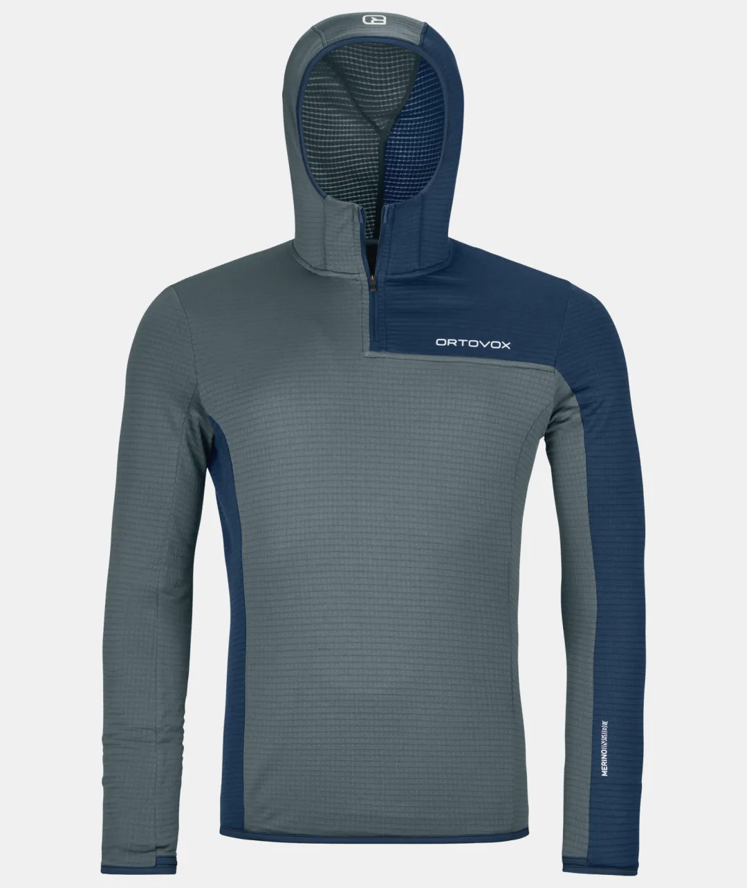 ORTOVOX Hoodies & Fleece-Jacken^FLEECE LIGHT GRID ZN HOODY M darkarcticgrey