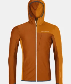 ORTOVOX Hoodies & Fleece-Jacken^FLEECE LIGHT GRID HOODED JKT M bristlebrown