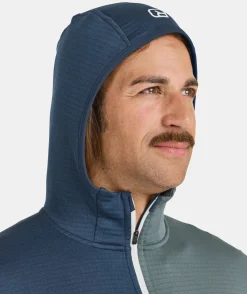 ORTOVOX Hoodies & Fleece-Jacken^FLEECE LIGHT GRID HOODED JKT M bristlebrown