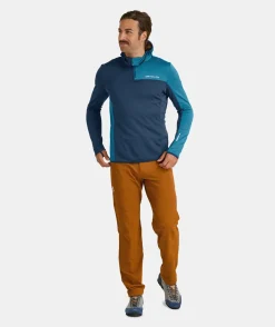 ORTOVOX Hoodies & Fleece-Jacken^FLEECE LIGHT GRID ZN HOODY M deepocean