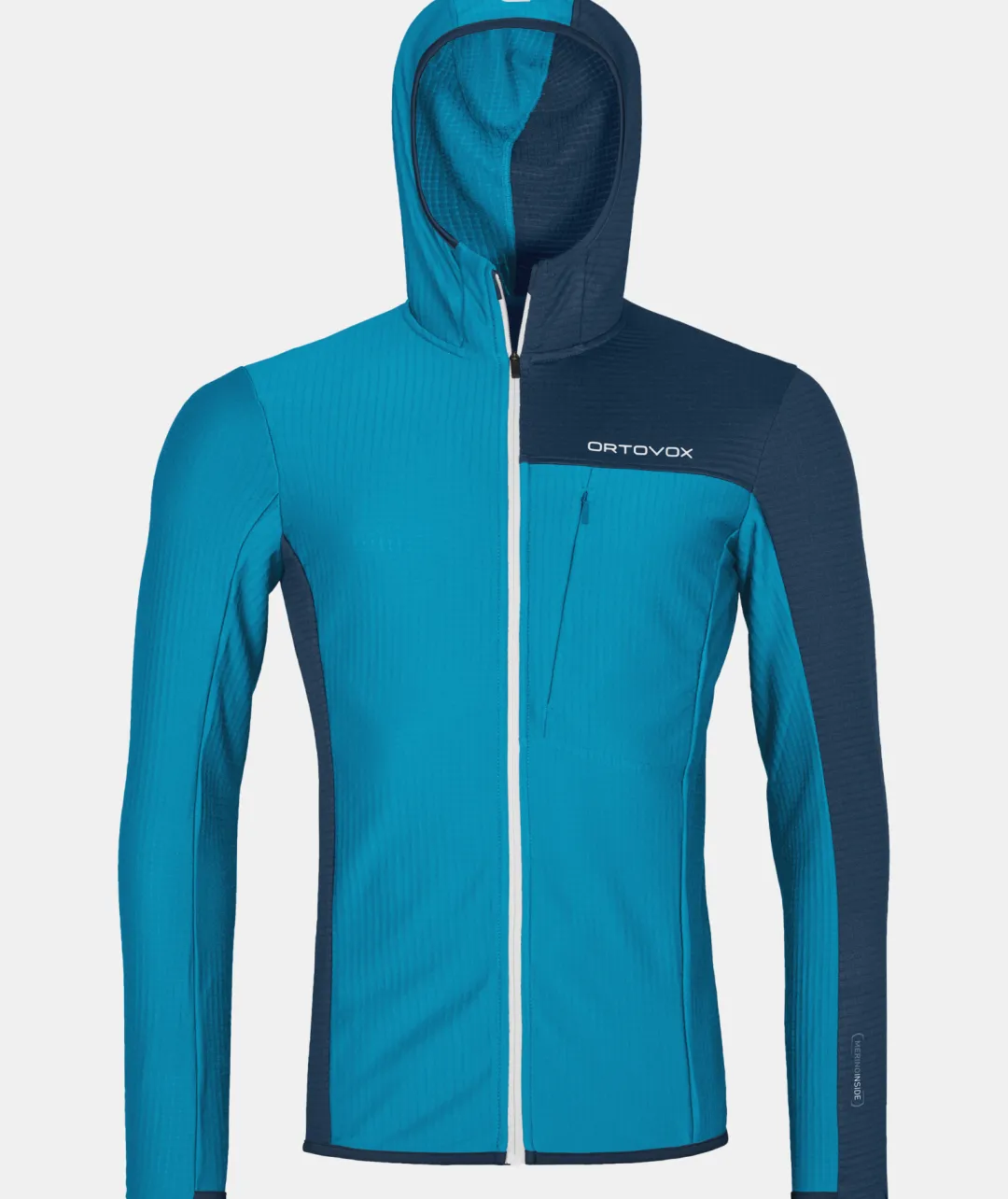 ORTOVOX Hoodies & Fleece-Jacken^FLEECE LIGHT GRID HOODED JKT M mountainblue