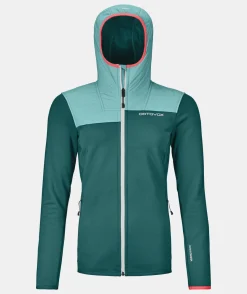 ORTOVOX Hoodies & Fleece-Jacken^FLEECE PLUS HOODY W pacificgreen