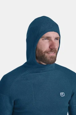 ORTOVOX Baselayer^MERINO THERMOVENT HOODY M petrolblue